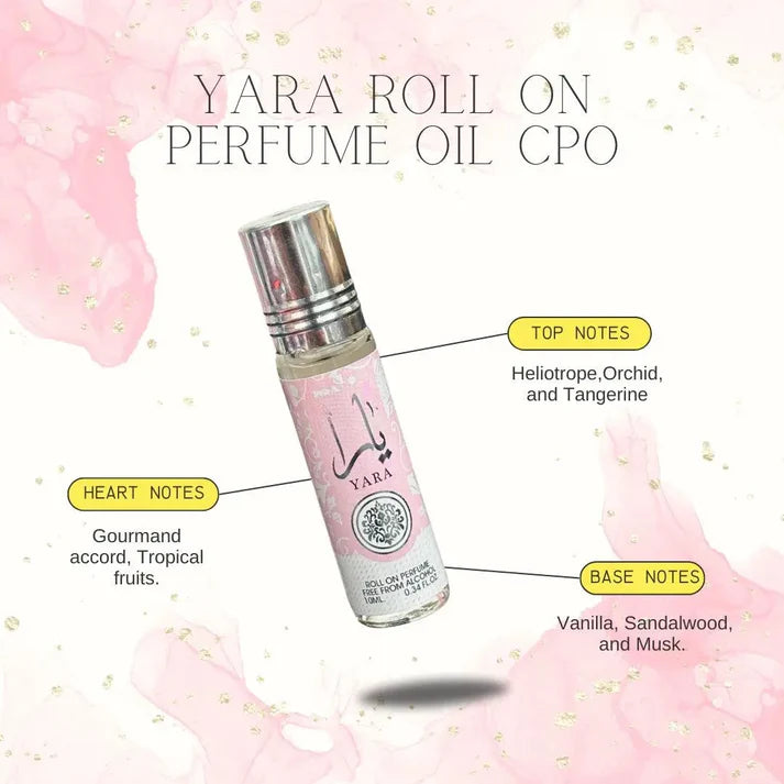 Yara 12 x 10ml Concentrated Perfume Oil - Roll On By Ard Al Zaafaran ❤️حلال.