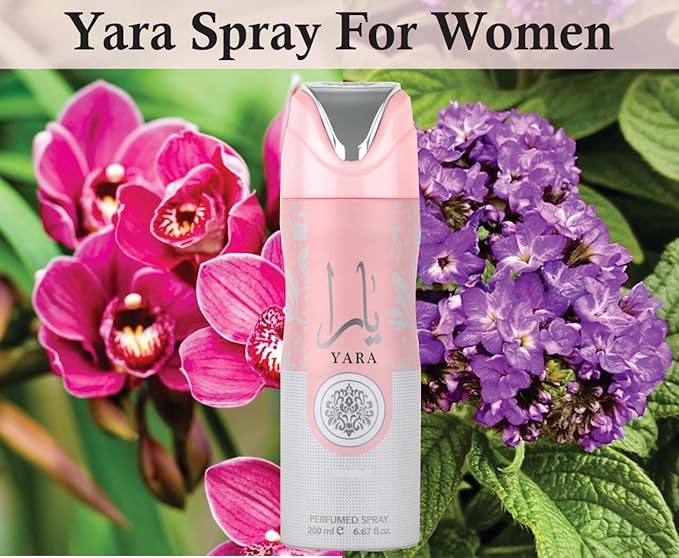 Yara Body Spray Bundle (3 x 200ml) Luxury, Long Lasting Fragrance by lattafa