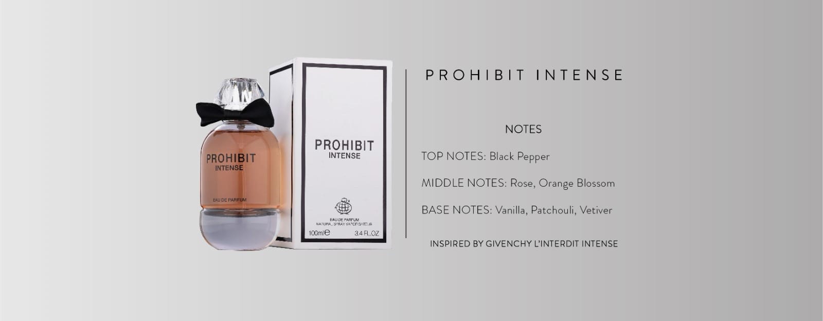 Prohibit Intense 100ml Eau De Parfum by Fragrance World