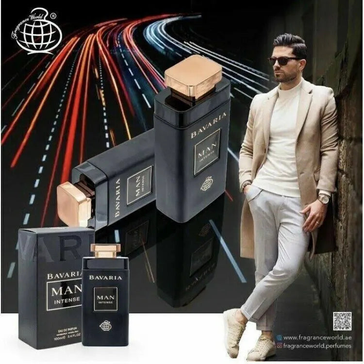 Bavaria Man Intense Eau De Parfum 100ml Original By Fragrance World.